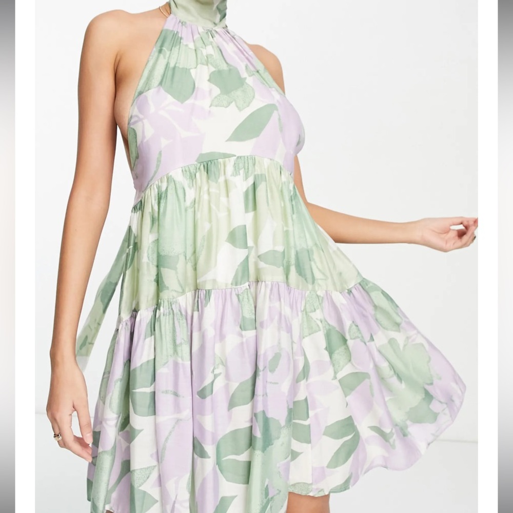 NWT! ASOS design Halter Neck Babydoll Dress size 6